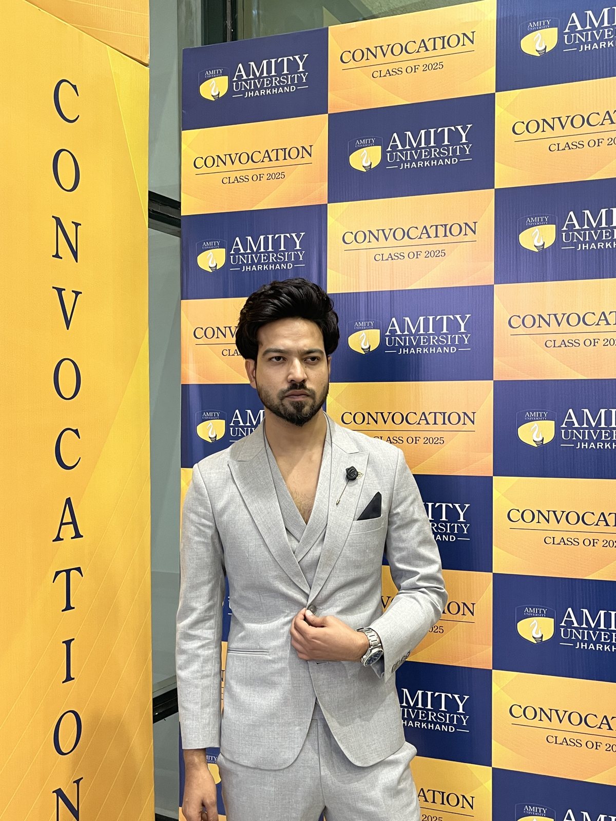 MD Afsar Hussain at Amity University convocation with the graduating batch