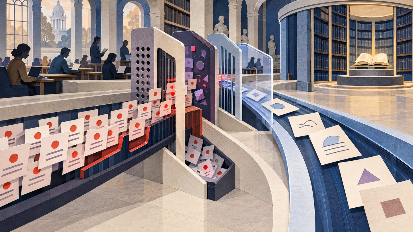 Question cards move through layered safeguards, while a suspicious repeated stream is slowed before reaching a model archive.