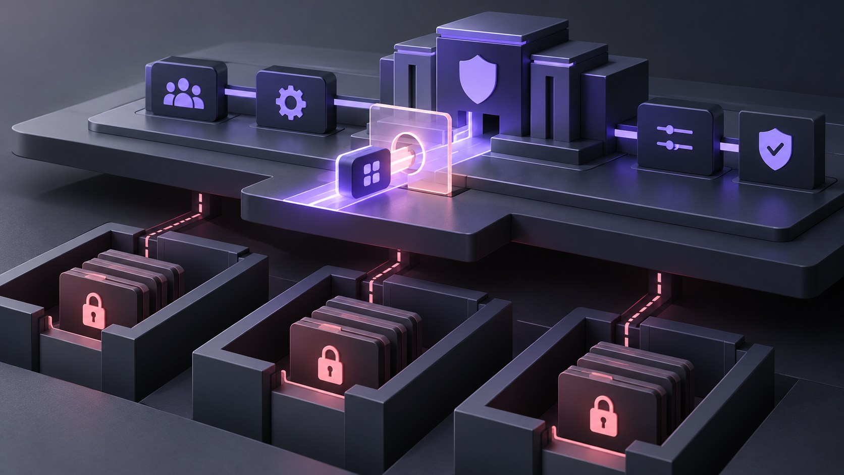 An enterprise control plane grants a narrowly scoped app permission through an explicit approval gate.