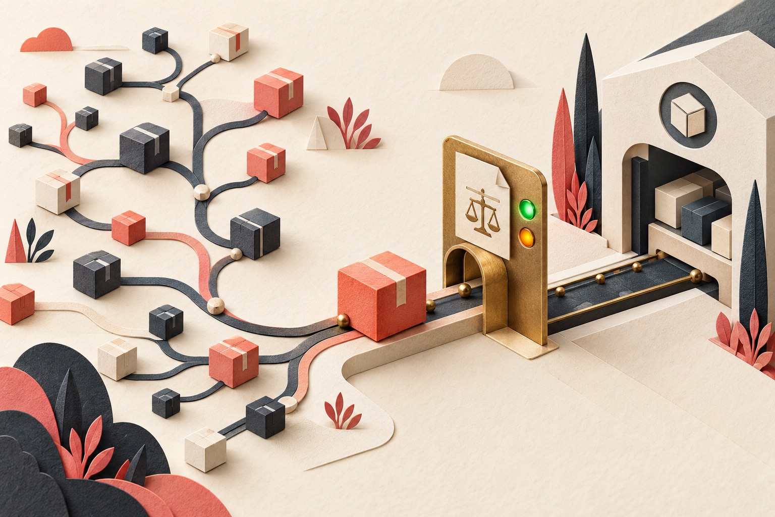 A dependency package moves through a license-policy gate before joining a software repository graph